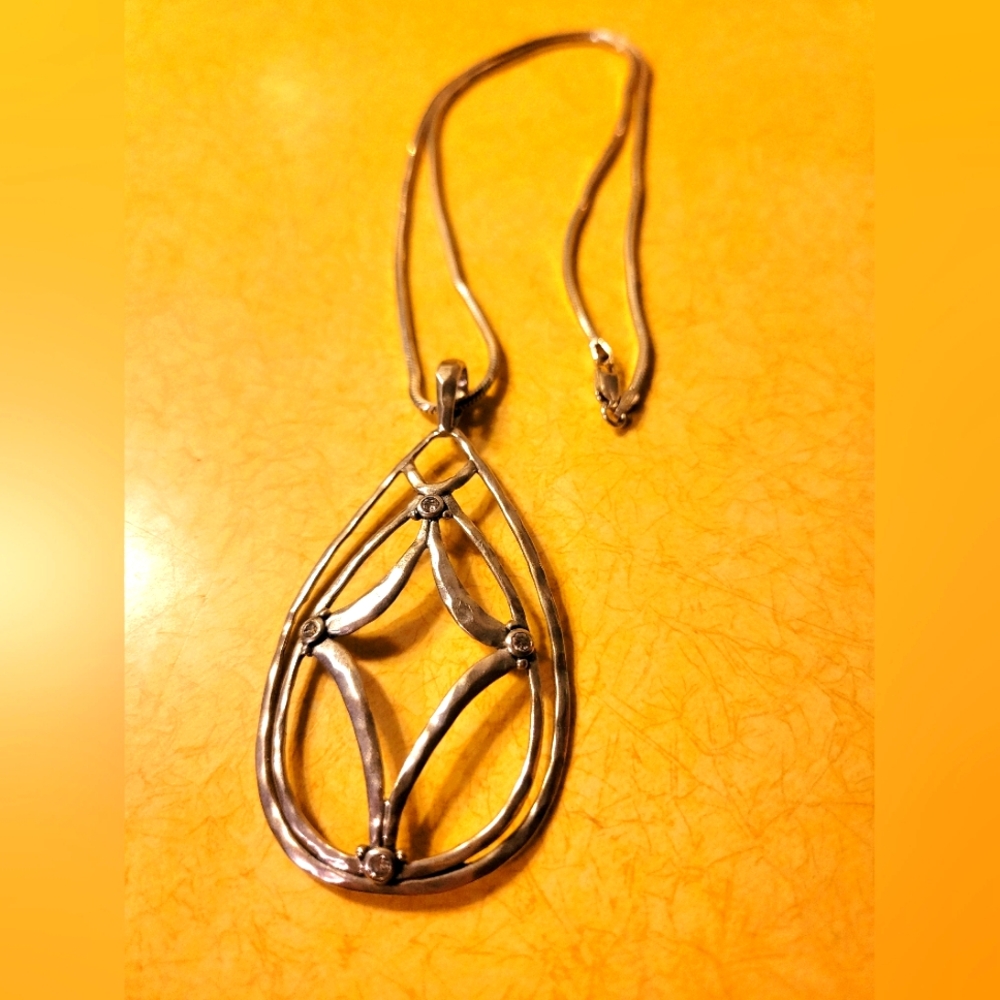 Silpada sterling silver and cz pendant  necklace
